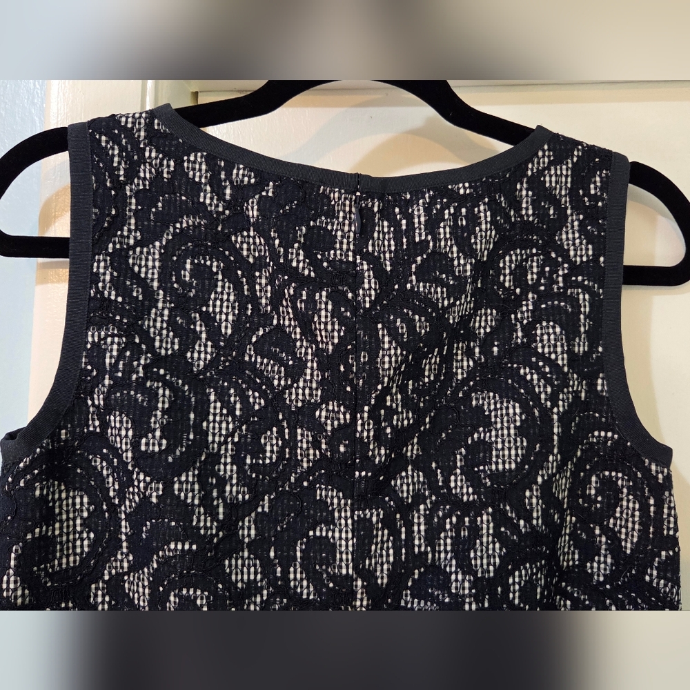 Women's Brooks Brothers Navy And White Sleeveless Dress, Size 4 - Picture 11 of 12